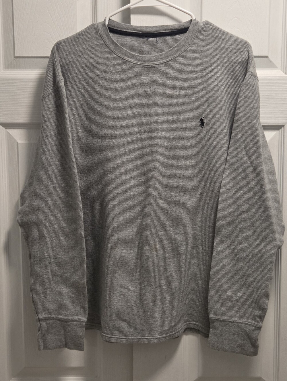 Polo by Ralph Lauren Men’s Heather Gray Crewneck Thermal Shirt Size Large